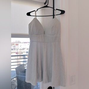 Silver Sparkly Formal Dress